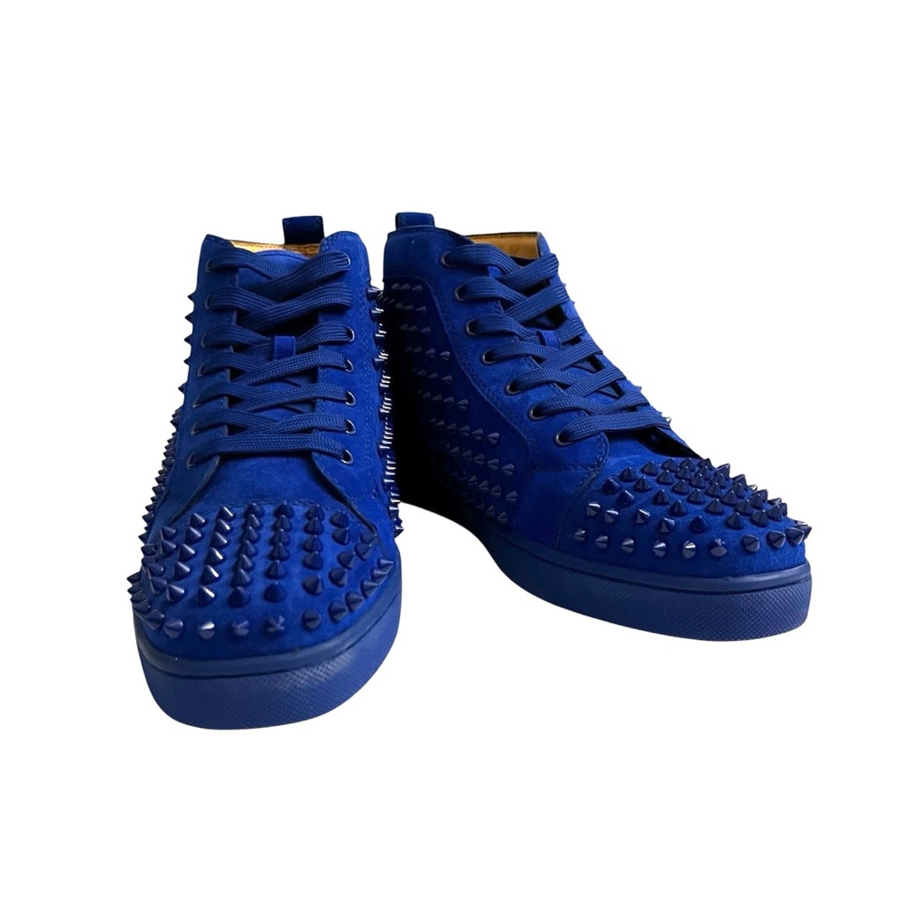 Christian Louboutin Blue Spike Sneakers